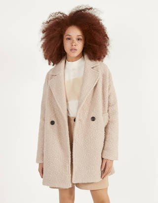 Oversized faux shearling coat
