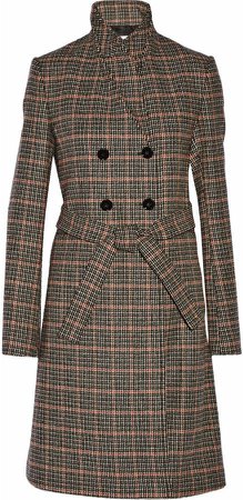 Victoria Beckham Double Breasted Checked Coat
