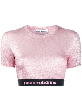 Paco Rabanne Lurex Cropped Top