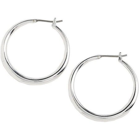 silver hoops polyvore - Google Search