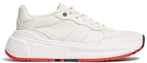 Low Top Leather Trainers - Womens - White