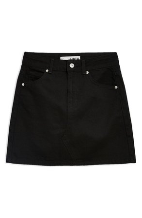 Topshop High Waist Denim Skirt (Petite) | Nordstrom