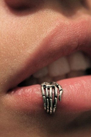 skeleton lip ring - Google Search