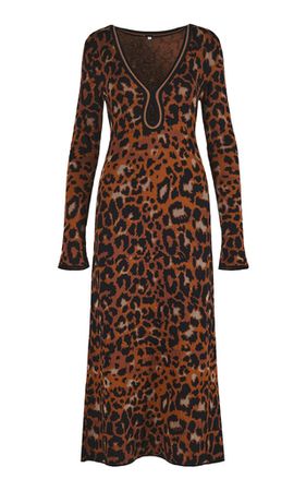 Amur Leopard-Pint Midi Dress By Johanna Ortiz | Moda Operandi