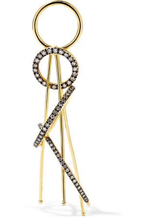 Gaelle Khouri | Arche 18-karat gold diamond earring | NET-A-PORTER.COM