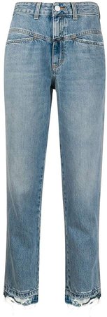 cropped high rise jeans