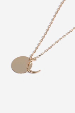**Moon and Disc Necklace - Topshop