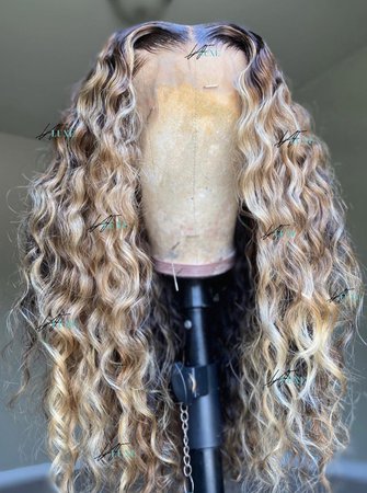 curly brown lace front