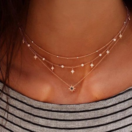 Gold color Choker Necklace for women Short crystal stars Pendant Chain Necklaces & Pendants Laces velvet chokers Fashion Jewelry – Online AM Store