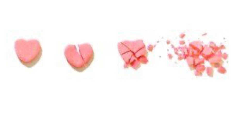 crushed candy hearts