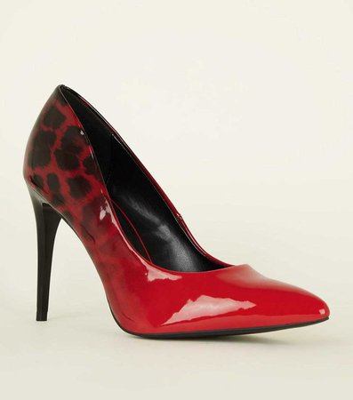 red leopard heels
