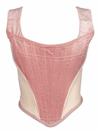 Vivienne Westwood baby pink lurex corset