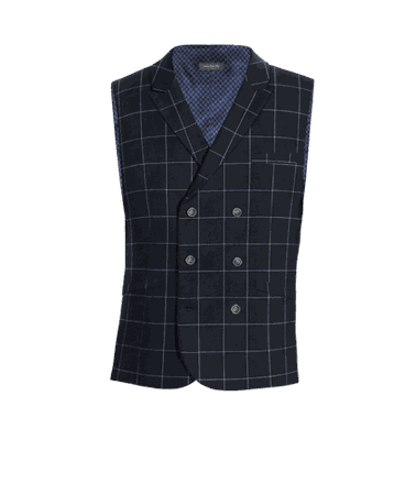 Hockerty Checked Linen-cotton Waistcoats