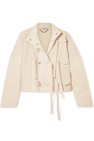 Opening Ceremony | Paneled cotton-twill and canvas biker jacket | NET-A-PORTER.COM