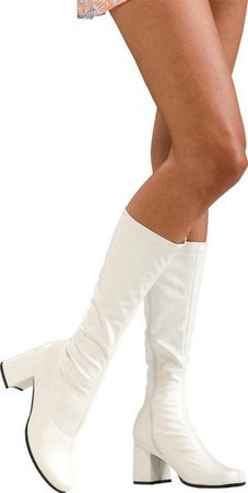 Boots White 60s 70s Women's Go Go Boots – Disguises Costumes Hire & Sales