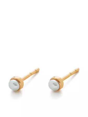 Monica Vinader Mini-pearl Stud Earrings - Farfetch