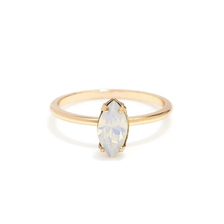Tiny Marquis Ring - Opal Crystal – Bing Bang NYC