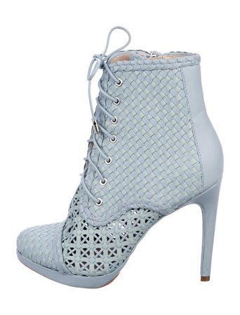 Zimmermann eyelet Braided Lacing light Blue Boots, Shoes - WZI52733 | The RealReal