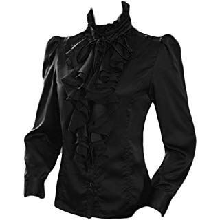 black Victorian pirate blouse