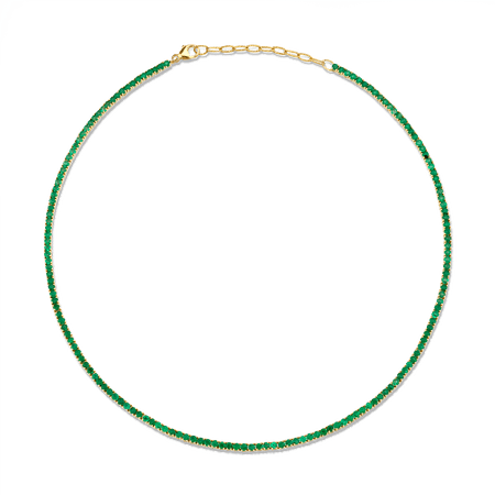 PERFECT EMERALD COLLAR TENNIS NECKLACE – The Last Line