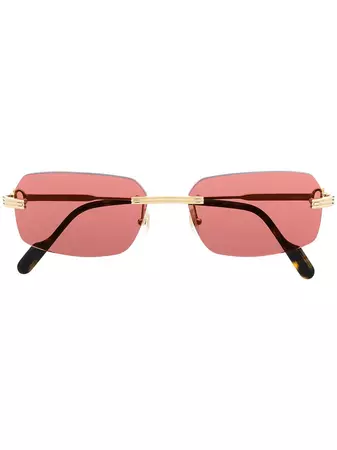 Cartier Eyewear Rimless square-frame Sunglasses - Farfetch