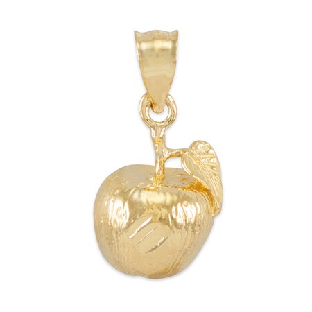 gold apple charm - Google Search
