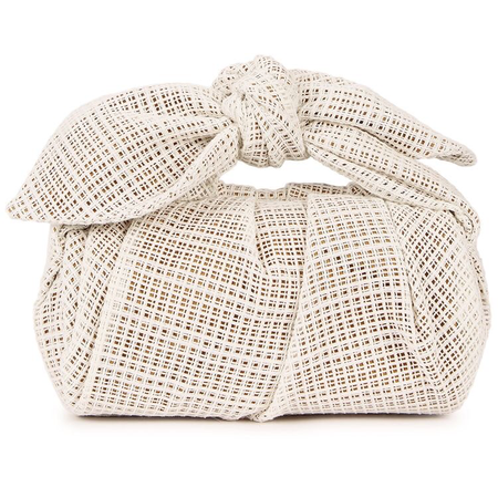 cream net knot bag