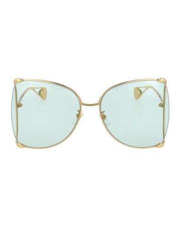 Gucci Oversized Sunglasses in Gold (Metallic) - Save 31% - Lyst