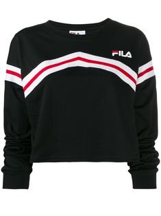 Fila stripe-detail Cropped Sweatshirt - Farfetch