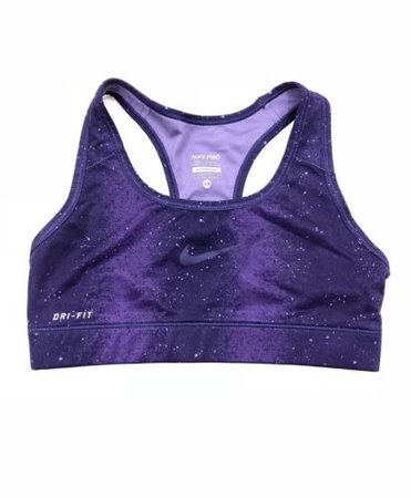 Womens Nike Dri Fit Sports Bra Size XS Purple Galaxy Racerback | eBay