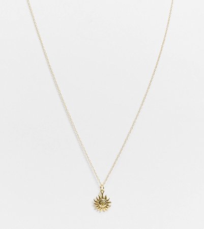 ASOS gold sun necklace