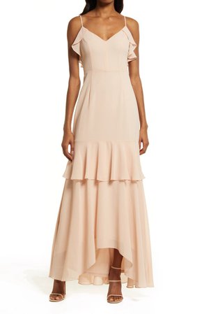 Lulus Cherish the Moment Ruffle High-Low Gown | Nordstrom