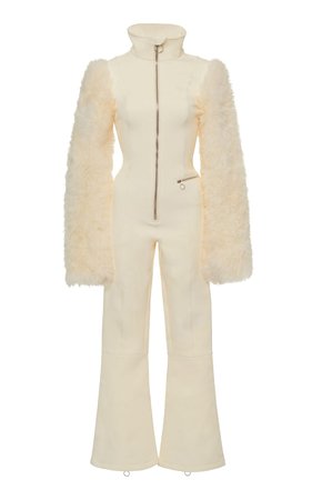 The Chamonix Fleece and Shearling Ski Suit by Cordova | Moda Operandi