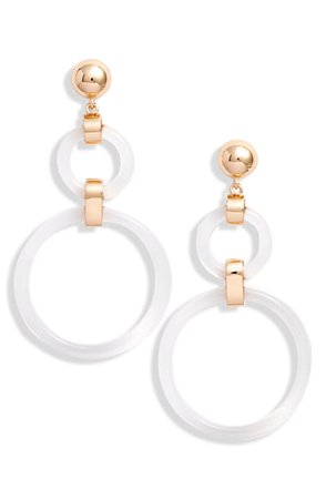 Something Navy Double Circle Drop Earrings (Nordstrom Exclusive) | Nordstrom
