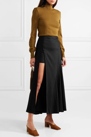 Jacquemus | Faya asymmetric crepe maxi skirt | NET-A-PORTER.COM