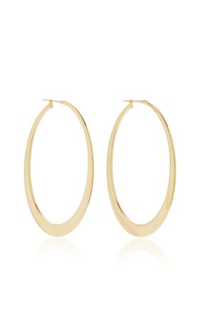 Crescent 18k Yellow Gold Hoop Earrings By Sidney Garber | Moda Operandi