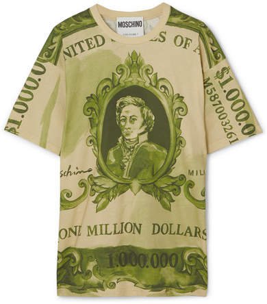Oversized Printed Cotton-jersey T-shirt - Green