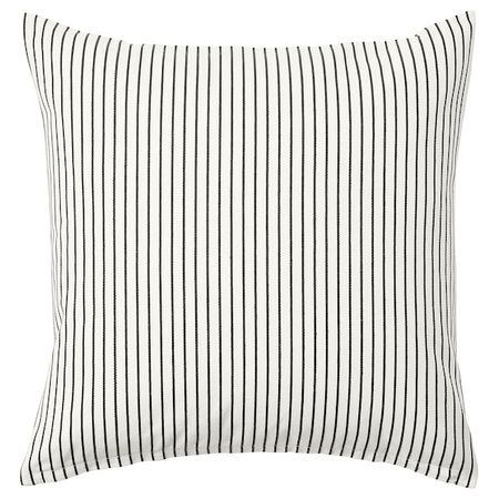 INGALILL Cushion cover, white, dark gray stripe - IKEA