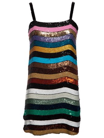 Attico Multicoloured Sequin Mini Dress