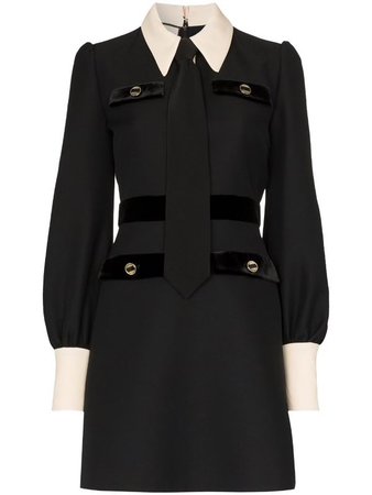 GUCCI Shirt and tie wool dress