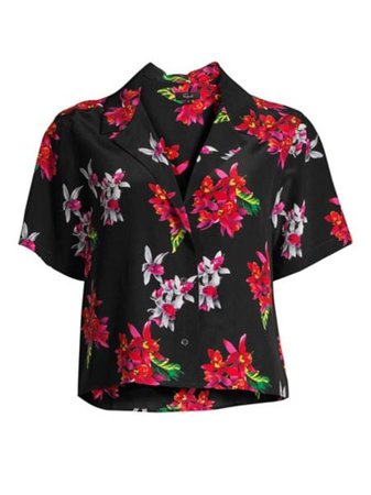 Riley - Floral Print Hawaiian Shirt - saks.com