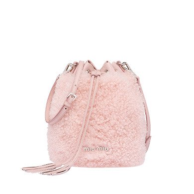 lorraine — miu miu shearling bags in PERFECT pink color..