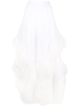 Christopher Kane bridal tied feather skirt - FARFETCH