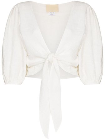 Anaak Carina tie-front cotton blouse