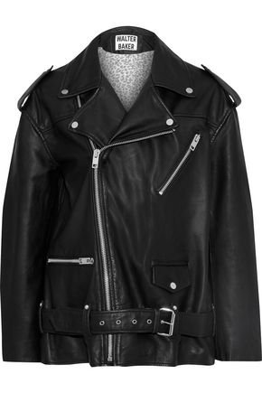 Claude oversized leather biker jacket | W118 by WALTER BAKER | Sale up to 70% off | THE OUTNET