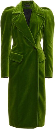 Ann Demeulemeester Asymmetric Velvet Coat