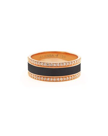 Alessa Jewelry Spectrum Painted 18k Rose Gold Ring