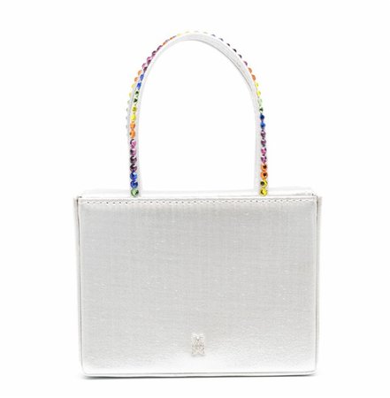 Amina Muaddi Super Amini Rainbow Crystal Bag