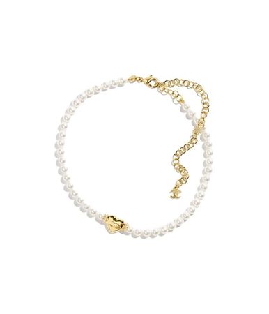 Chanel Pre-Spring 2024 CHOKER Metal, Glass Pearls & Strass Gold