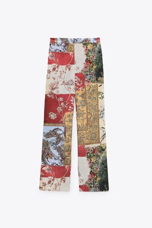 WIDE PATCHWORK PANTS | ZARA United States